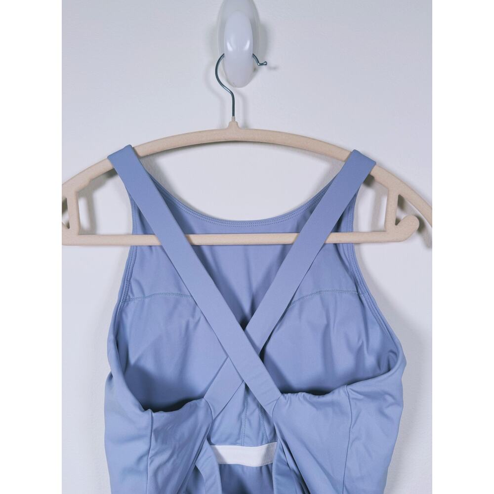 Halara Breezeful A-Line Sleeveless Maxi Dress L Blue Cross Back Casual Travel - Picture 5 of 11